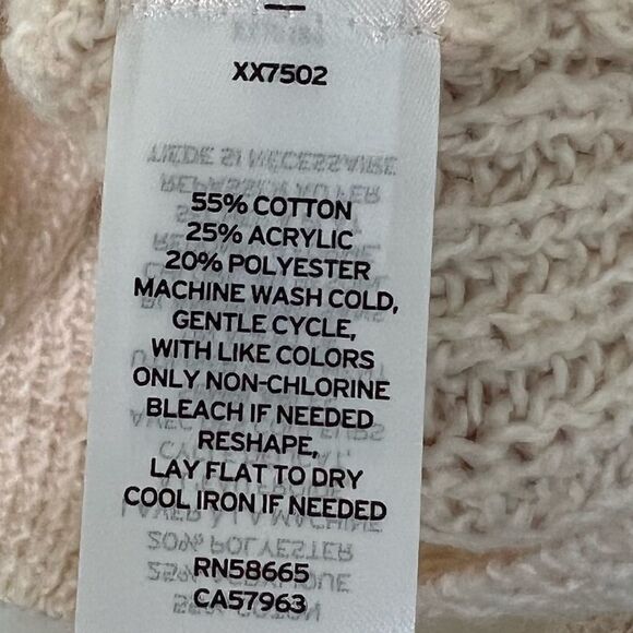 BP Cable Knit Balloon Sleeve Sweater In Beige Oatmeal Light Heather - Picture 9 of 9